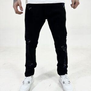 DENIM salpicado negro