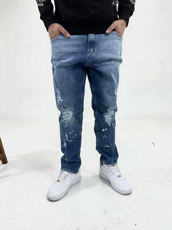 DENIM salpicado azul